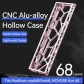 H68 Hollow Alu-alloy Case for Mechanical Keyboard with Ribbon Slot for Madlions mad68 / 68he